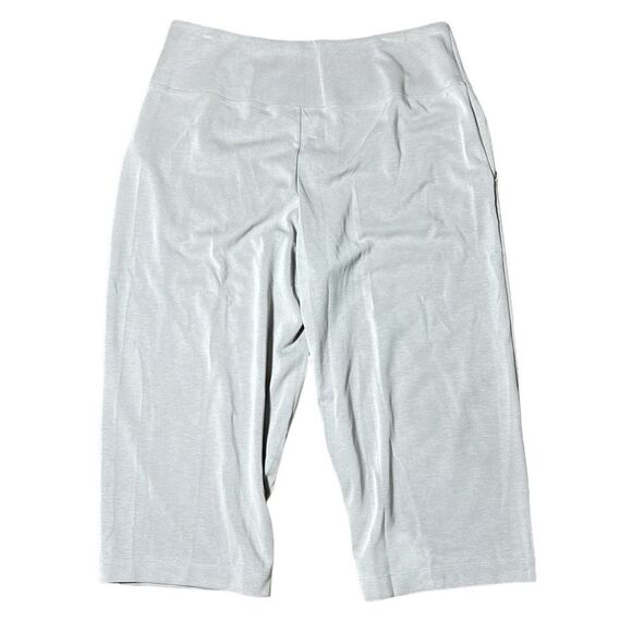 Athleta seasons wide crop pants light grey 1x relaxed casual pants - Picture 8 of 8